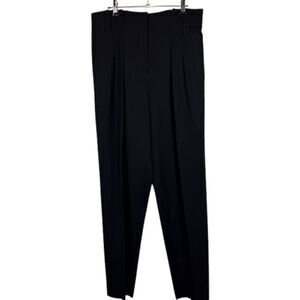 Hugo Boss Torna Wool Stretch Black Trousers Paperback High Waist Women's Size 8